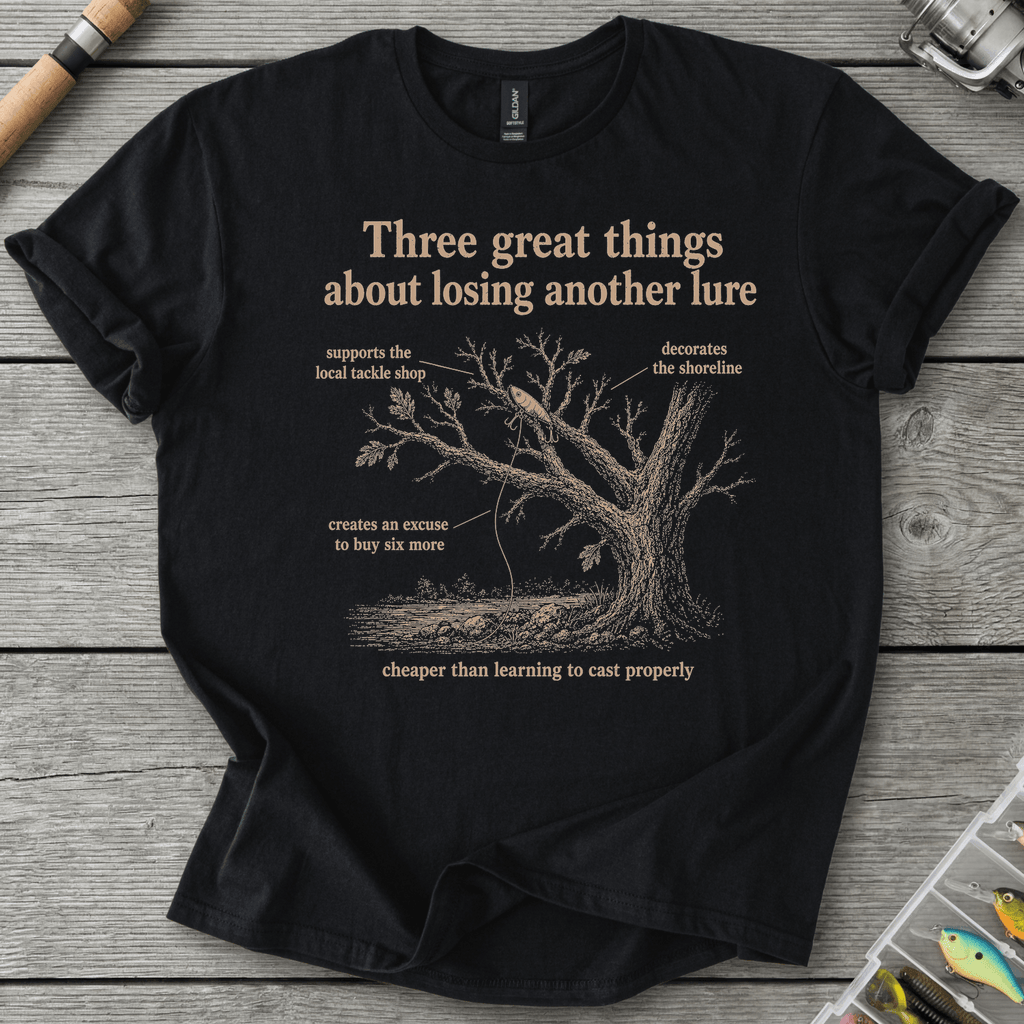 Loosing A Lure T-Shirt in Black | River Giants Club