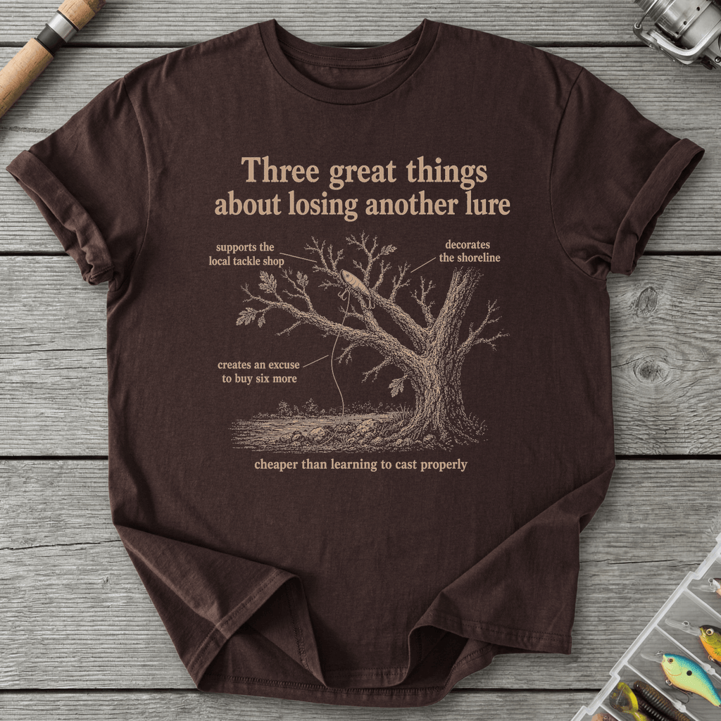 Loosing A Lure T-Shirt in Dark Chocolate | River Giants Club