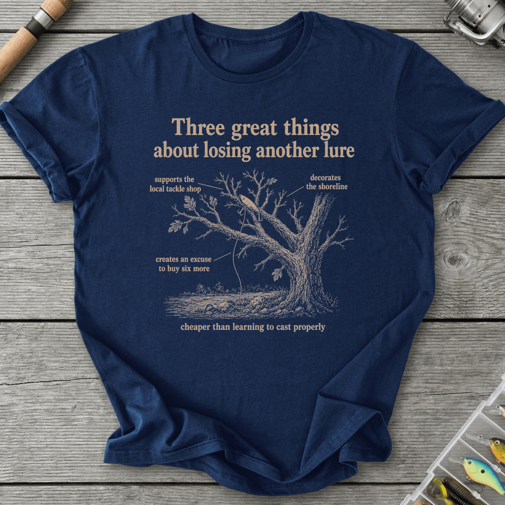 Loosing A Lure T-Shirt in Navy | River Giants Club