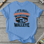 Loses A Walleye Fishing Pun T-Shirt in Carolina Blue | River Giants Club