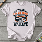 Loses A Walleye Fishing Pun T-Shirt in Ice Grey | River Giants Club