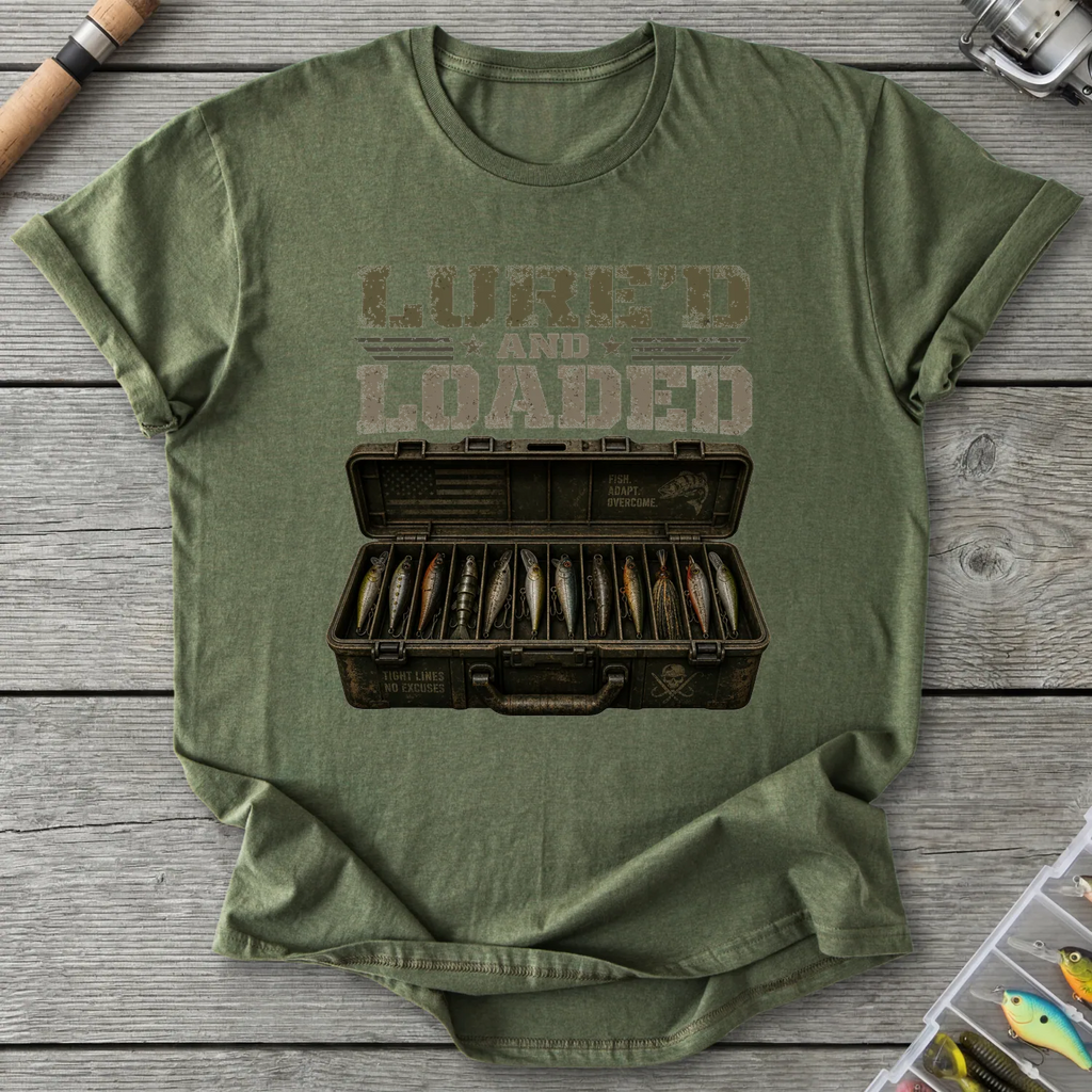 Lured and Loaded T-Shirt in Military Green | River Giants Club