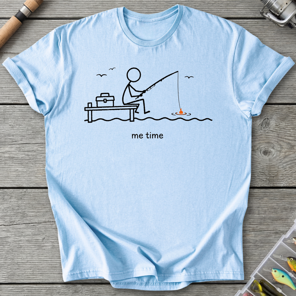Me Time Fishing T-Shirt in Light Blue | River Giants Club