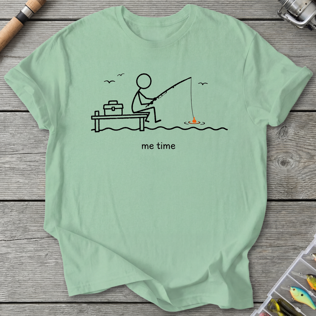 Me Time Fishing T-Shirt in Mint Green | River Giants Club