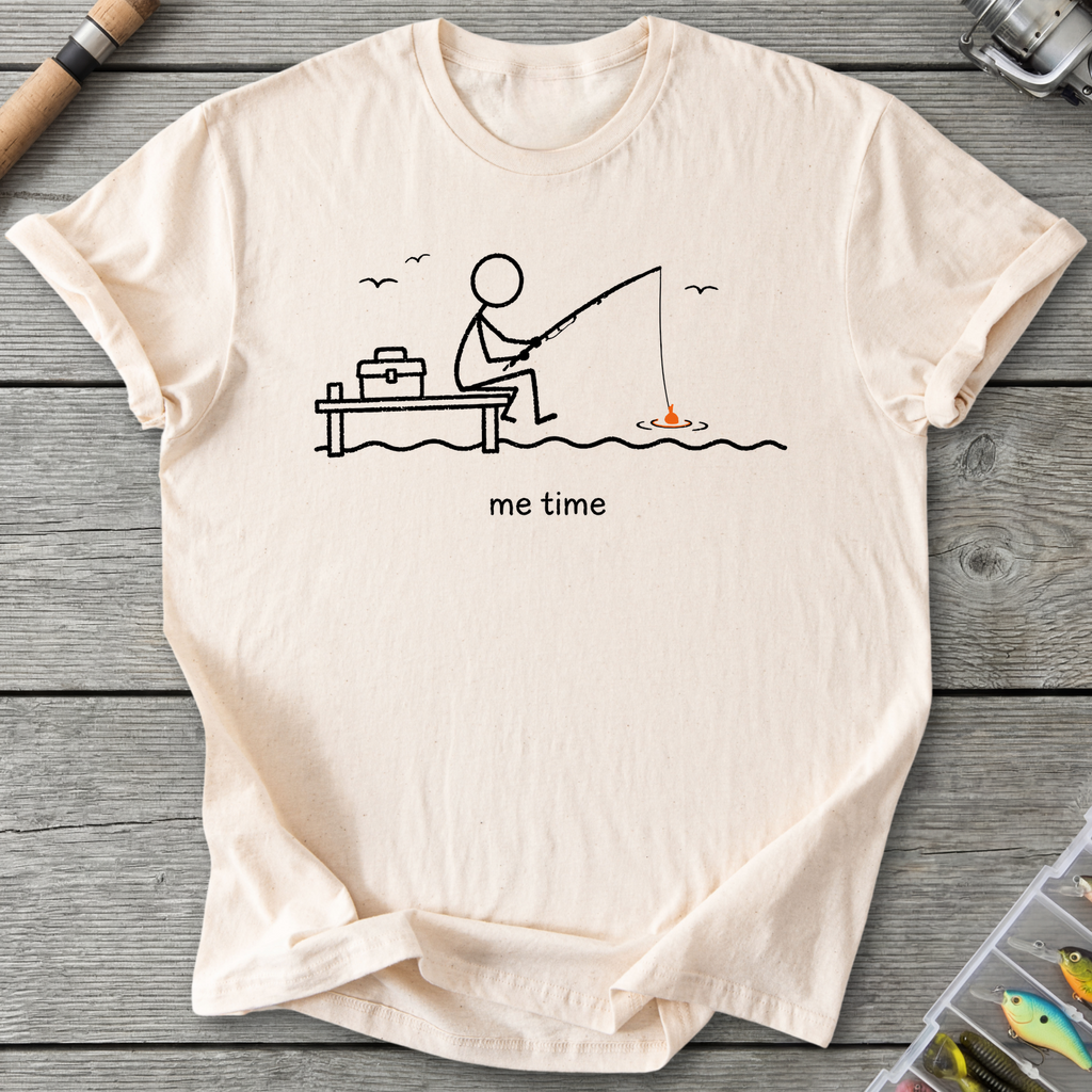 Me Time Fishing T-Shirt in Natural | River Giants Club