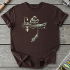 Midnight Squid Fishing T-Shirt in Dark Chocolate | River Giants Club