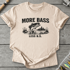 More Bass Less BS T-Shirt in Sand | River Giants Club