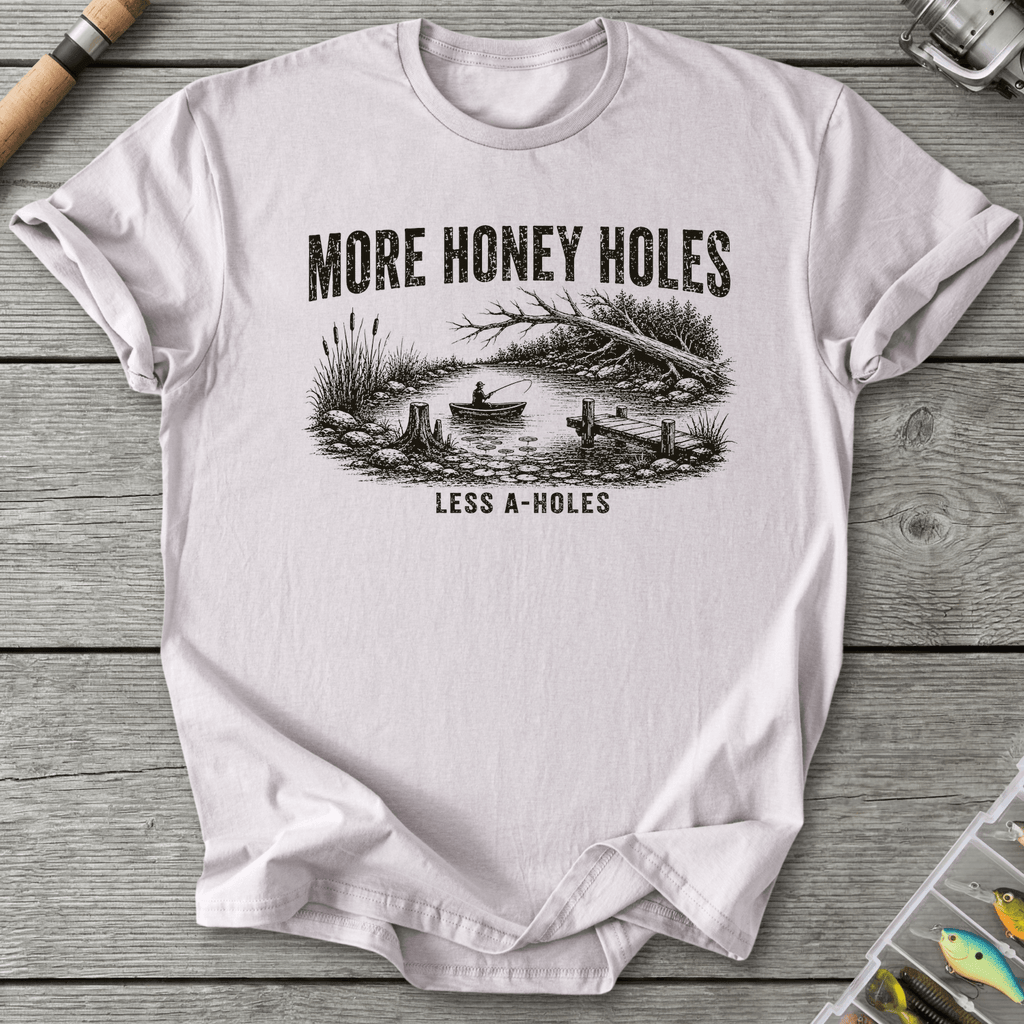 More Honey Holes T-Shirt in Ice Grey | River Giants Club