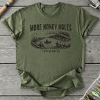 More Honey Holes T-Shirt in Military Green | River Giants Club