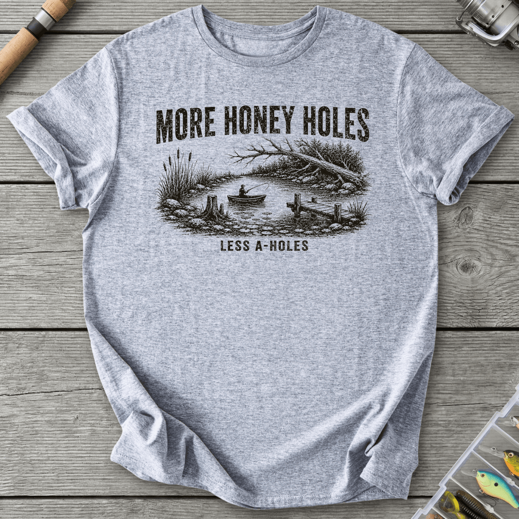 More Honey Holes T-Shirt in Sport Grey | River Giants Club