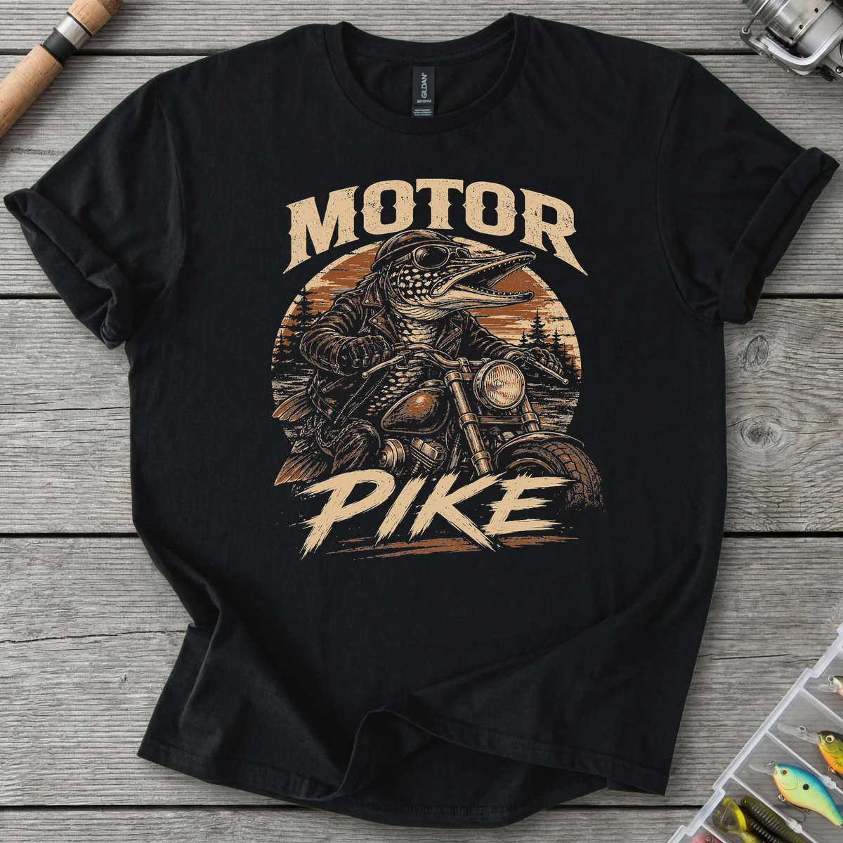Motor Pike T-Shirt in Black | River Giants Club
