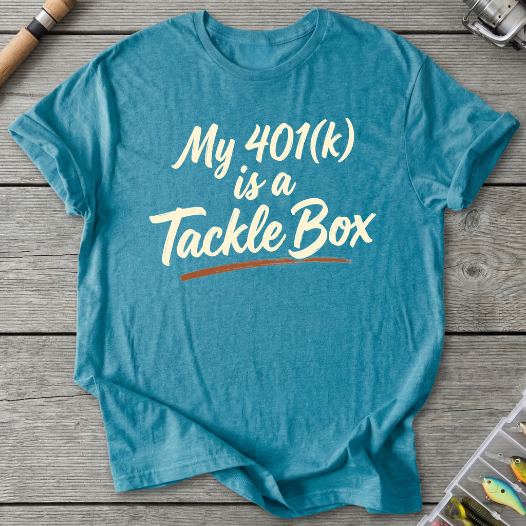 My 401k Fishing T-Shirt in Heather Galapagos Blue | River Giants Club