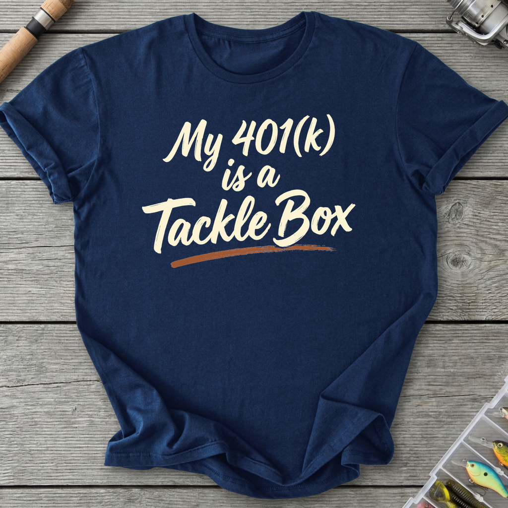 My 401k Fishing T-Shirt in Navy | River Giants Club