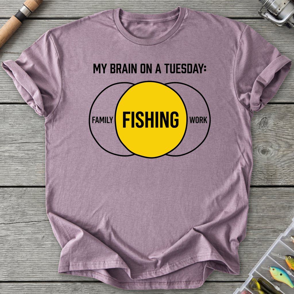 My Brain On Fishing T-Shirt in Paragon | River Giants Club