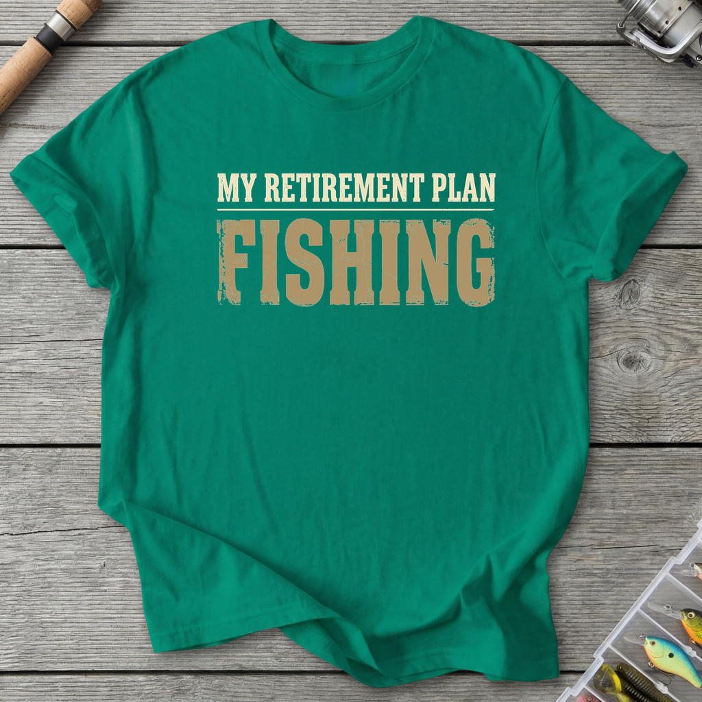 My Retirement Plan Fishing T-Shirt in Kelly Green | River Giants Club