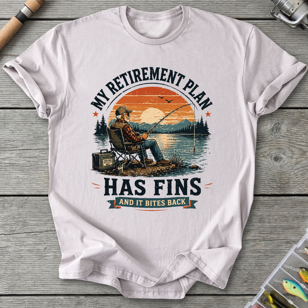 My Retirement Plan Has Fins T-Shirt in Ice Grey | River Giants Club