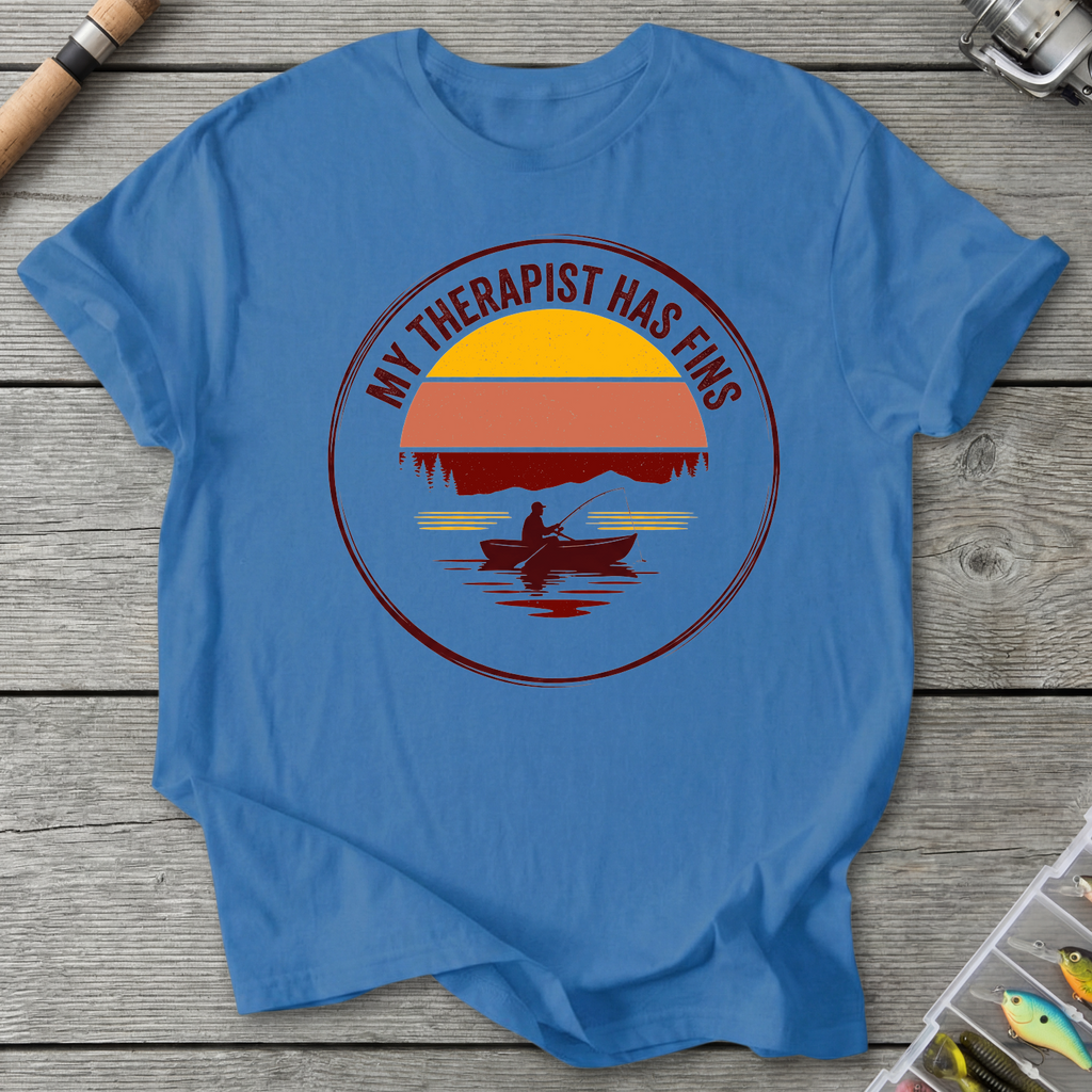 My Therapist Has Fins T-Shirt in Iris | River Giants Club