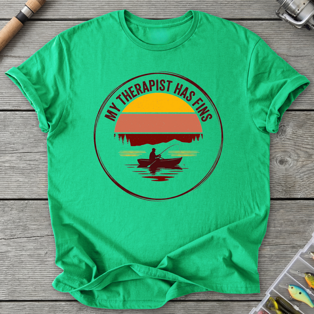My Therapist Has Fins T-Shirt in Irish Green | River Giants Club