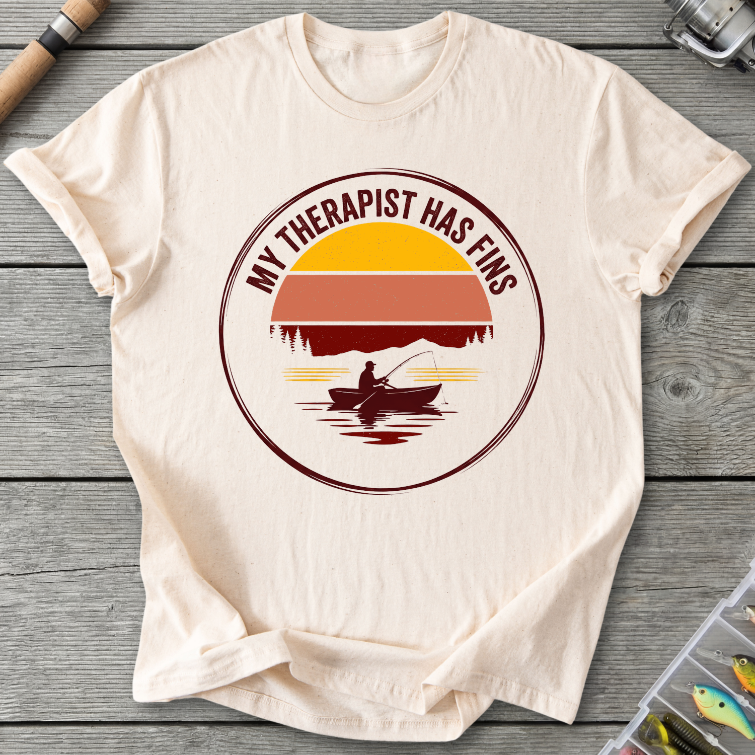 My Therapist Has Fins T-Shirt in Natural | River Giants Club
