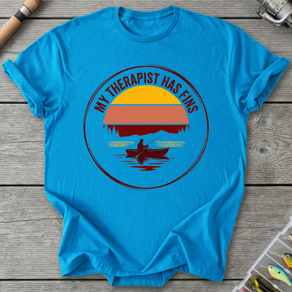 My Therapist Has Fins T-Shirt in Sapphire | River Giants Club