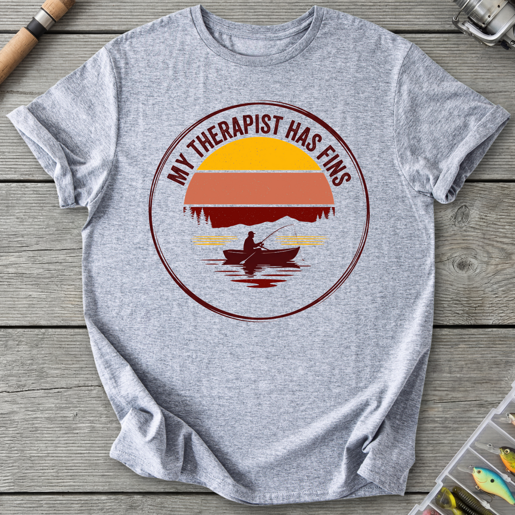 My Therapist Has Fins T-Shirt in Sport Grey | River Giants Club