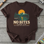 NO BITES Fishing Club T-Shirt in Dark Chocolate | River Giants Club