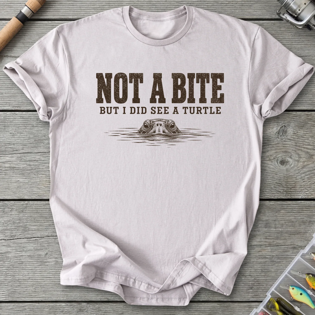 Not A Bite But I Did See A Turtle T-Shirt in Ice Grey | River Giants Club