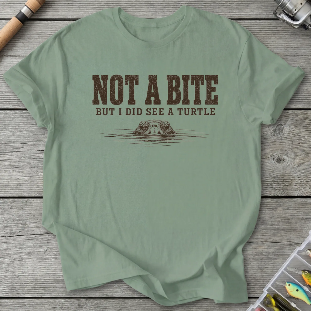 Not A Bite But I Did See A Turtle T-Shirt in Sage | River Giants Club