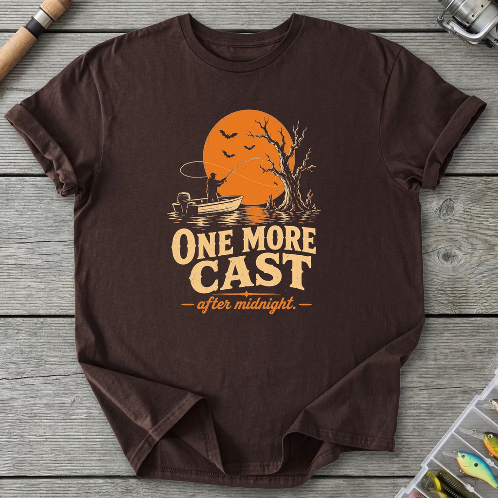 One More Cast After Midnight T-Shirt in Dark Chocolate | River Giants Club