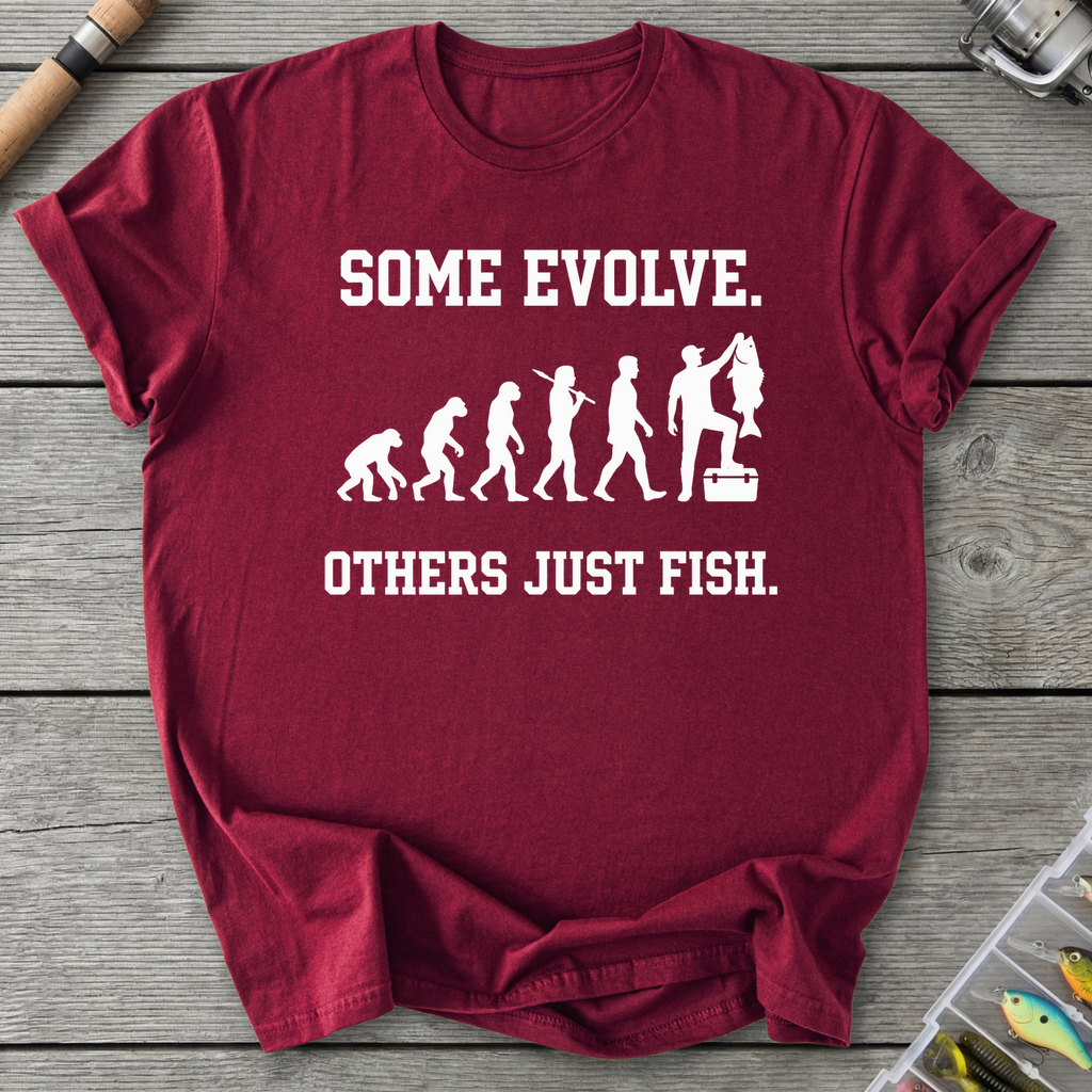 Others Just Fish T-Shirt in Maroon | River Giants Club