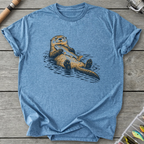 Otter's Prized Catch T-Shirt in Heather Indigo | River Giants Club