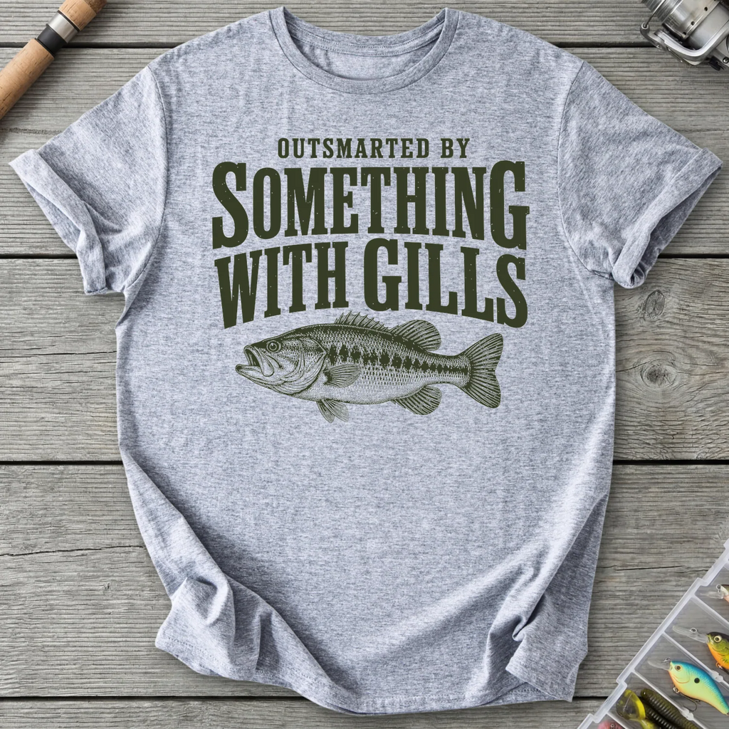 Outsmarted By Something With Gills T-Shirt in Sport Grey | River Giants Club