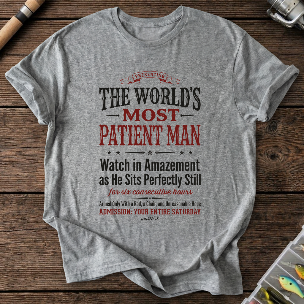 Patient Fisherman T-Shirt in Graphite Heather | River Giants Club