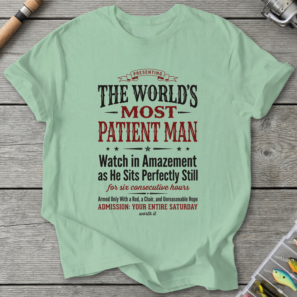 Patient Fisherman T-Shirt in Mint Green | River Giants Club