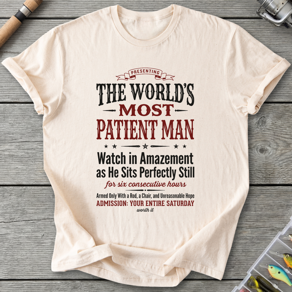 Patient Fisherman T-Shirt in Natural | River Giants Club