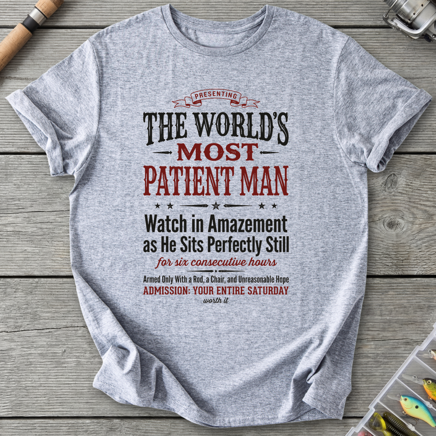 Patient Fisherman T-Shirt in Sport Grey | River Giants Club