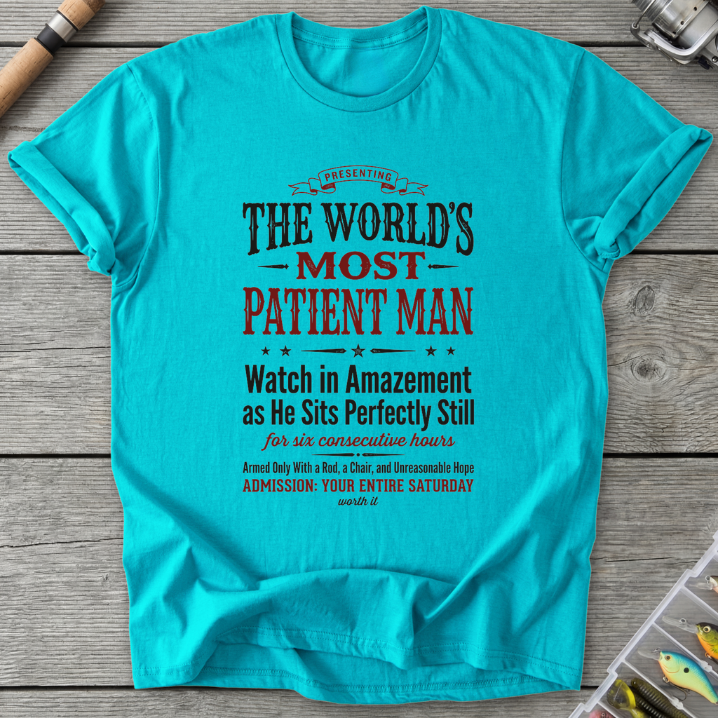 Patient Fisherman T-Shirt in Tropical Blue | River Giants Club