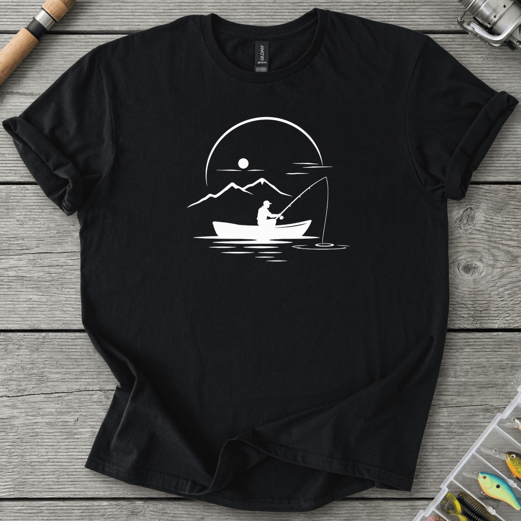 Peaceful Fishing T-Shirt in Black | River Giants Club