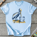 Pelican Finds Empty Bucket T-Shirt in Light Blue | River Giants Club
