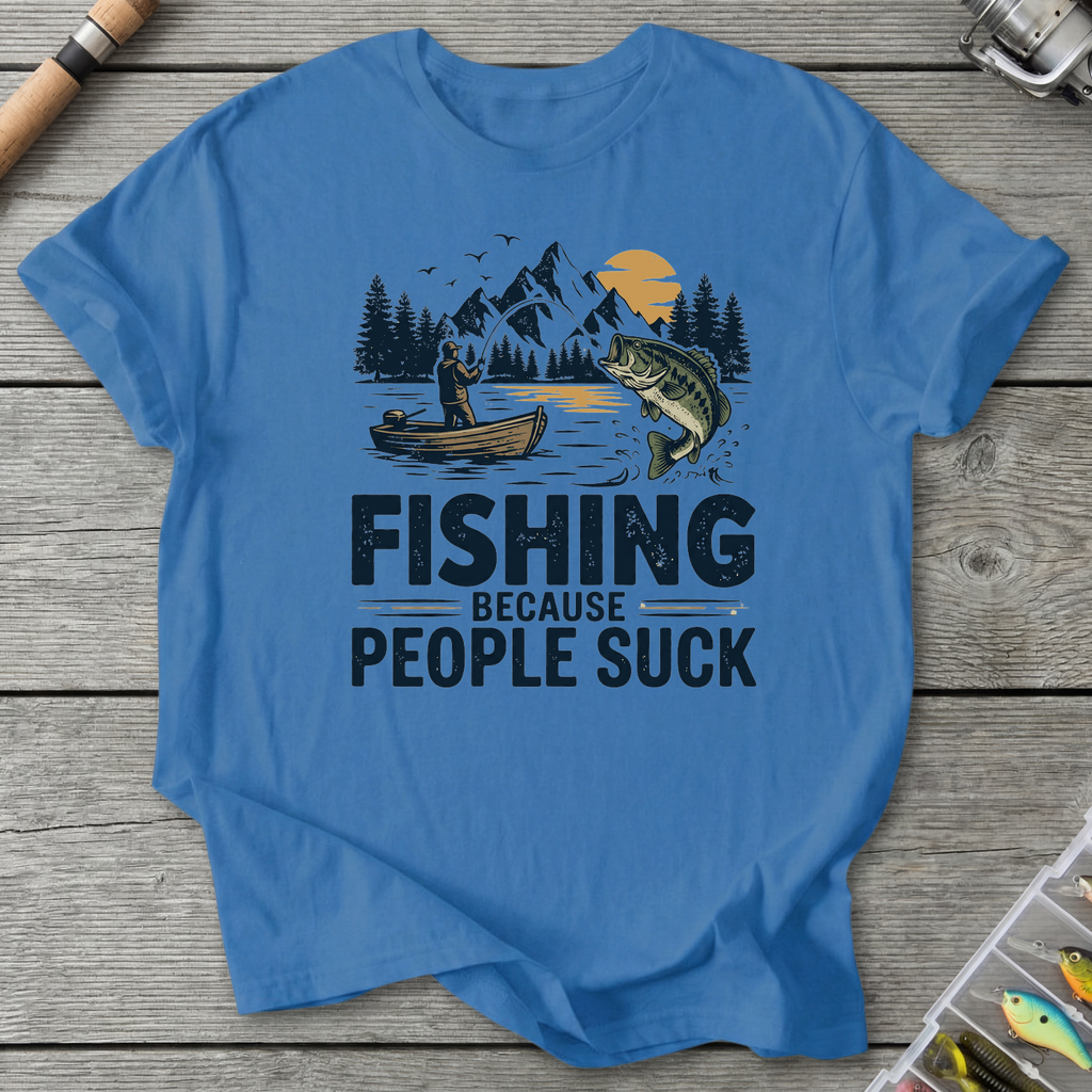 People SUCK T-Shirt in Iris | River Giants Club