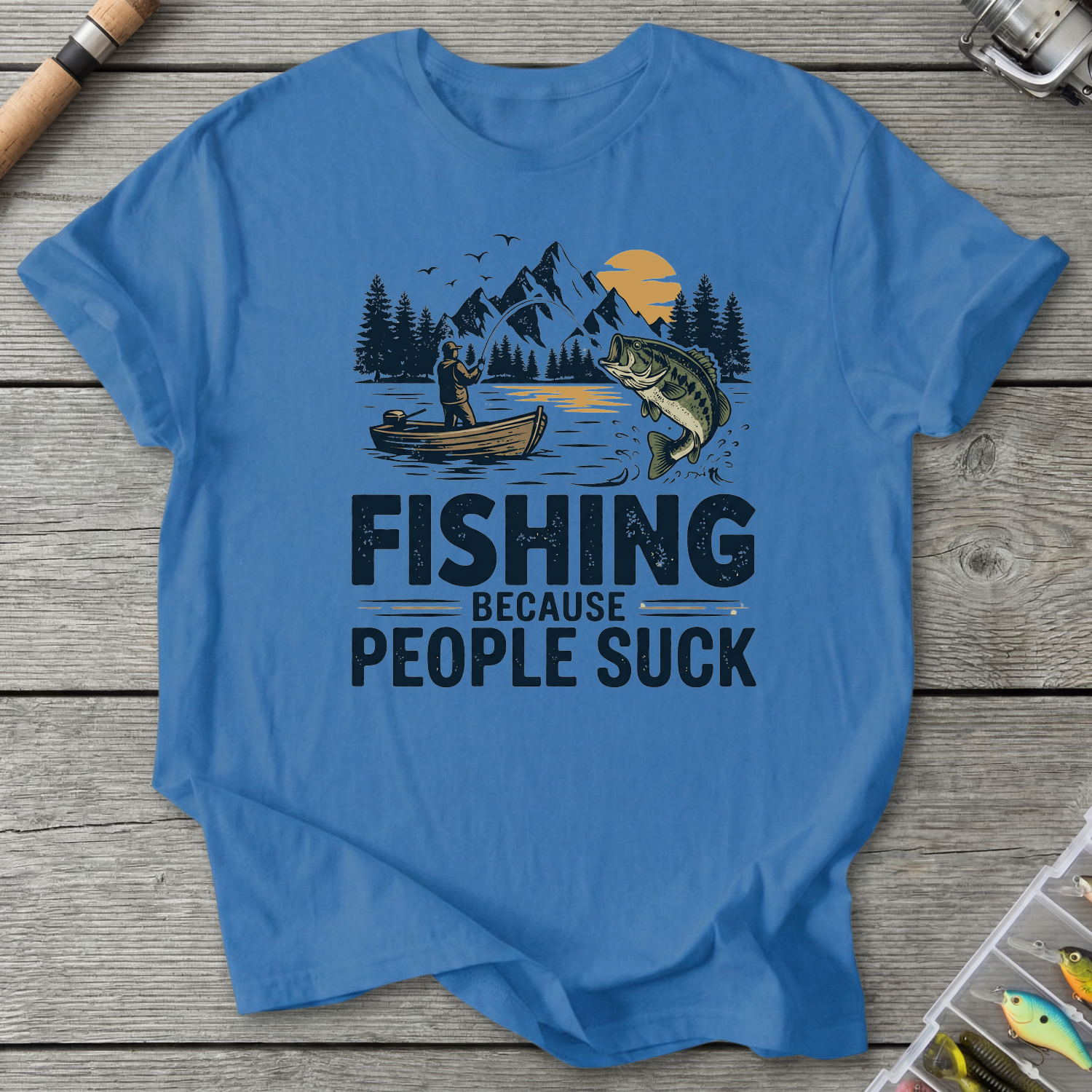 People SUCK T-Shirt in Iris | River Giants Club