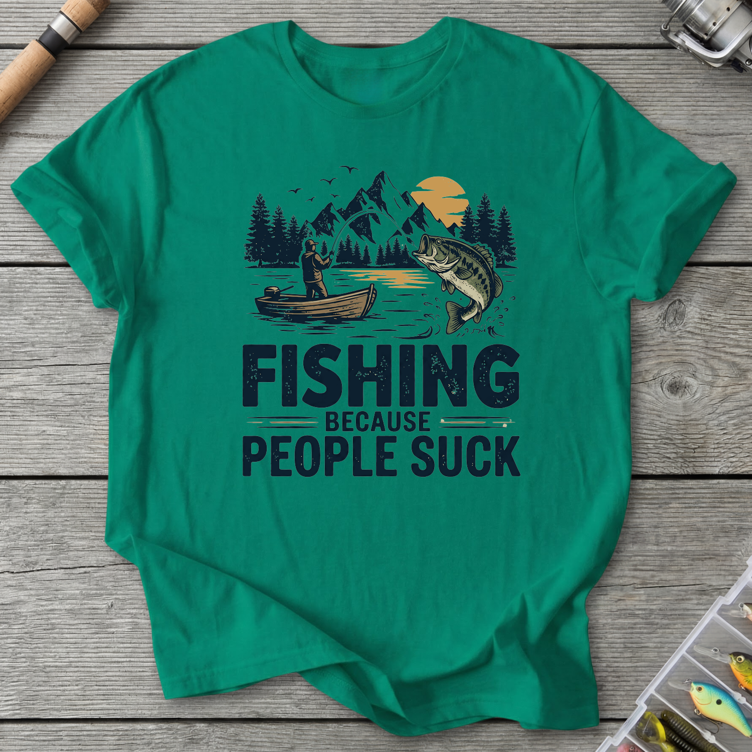 People SUCK T-Shirt in Kelly Green | River Giants Club