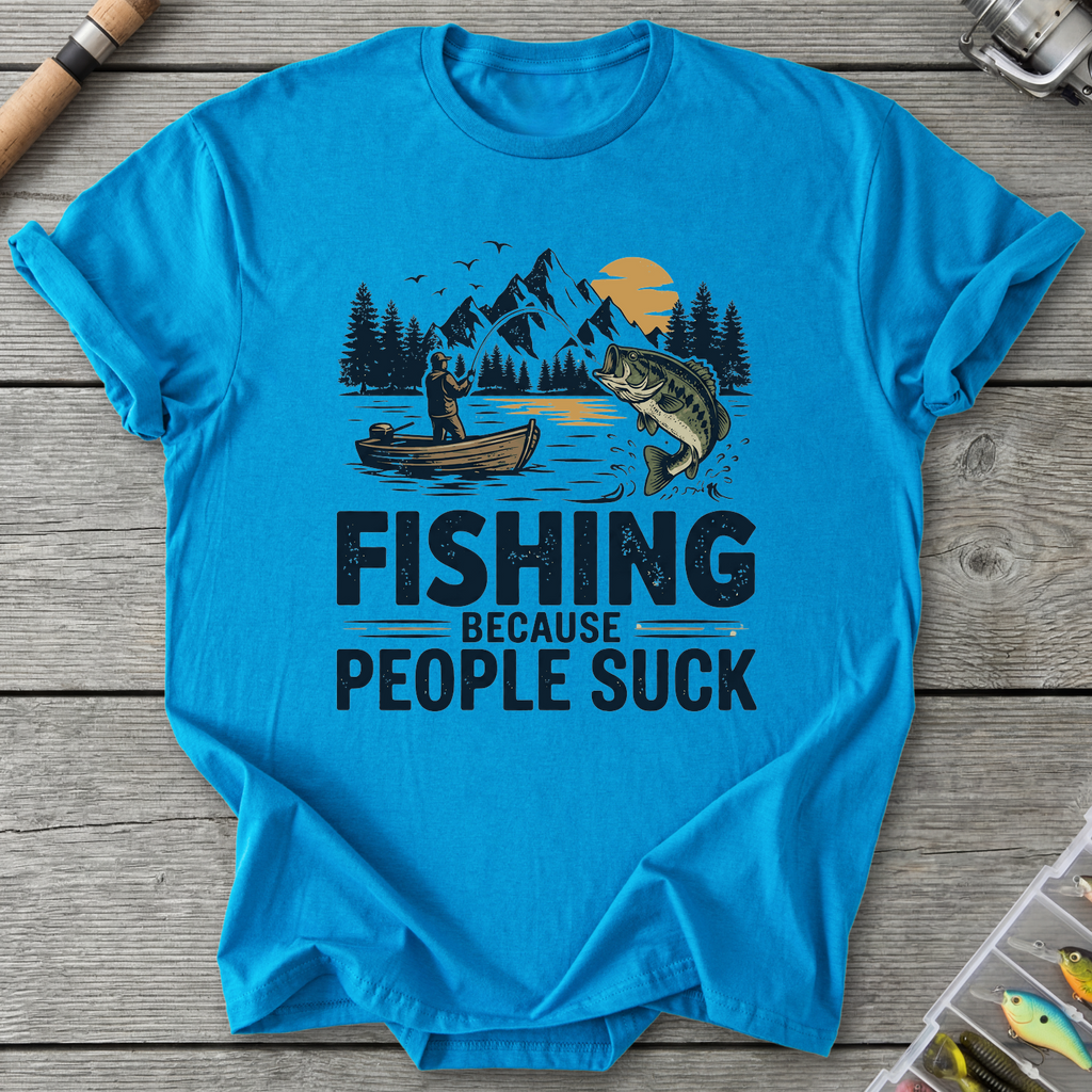 People SUCK T-Shirt in Sapphire | River Giants Club