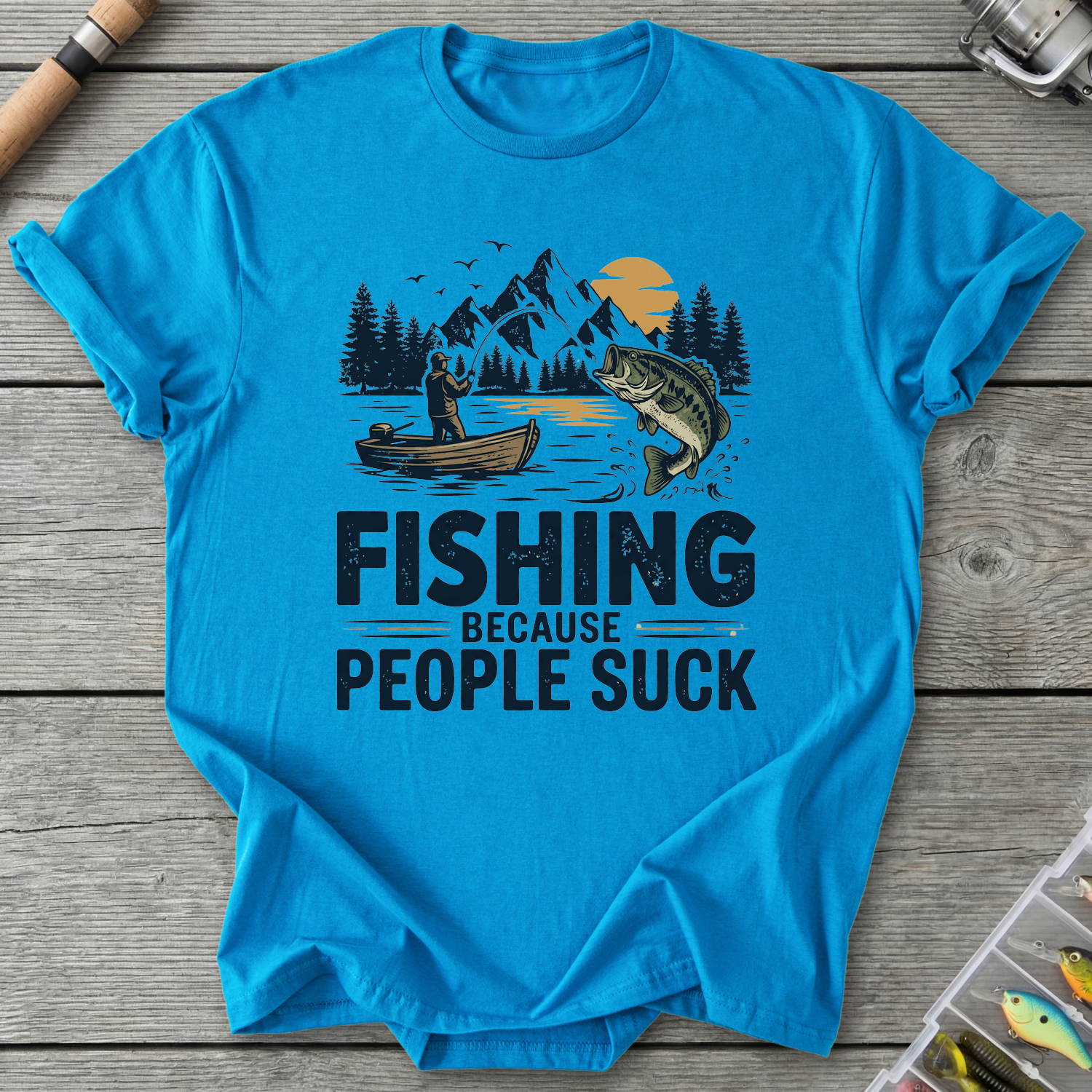 People SUCK T-Shirt in Sapphire | River Giants Club