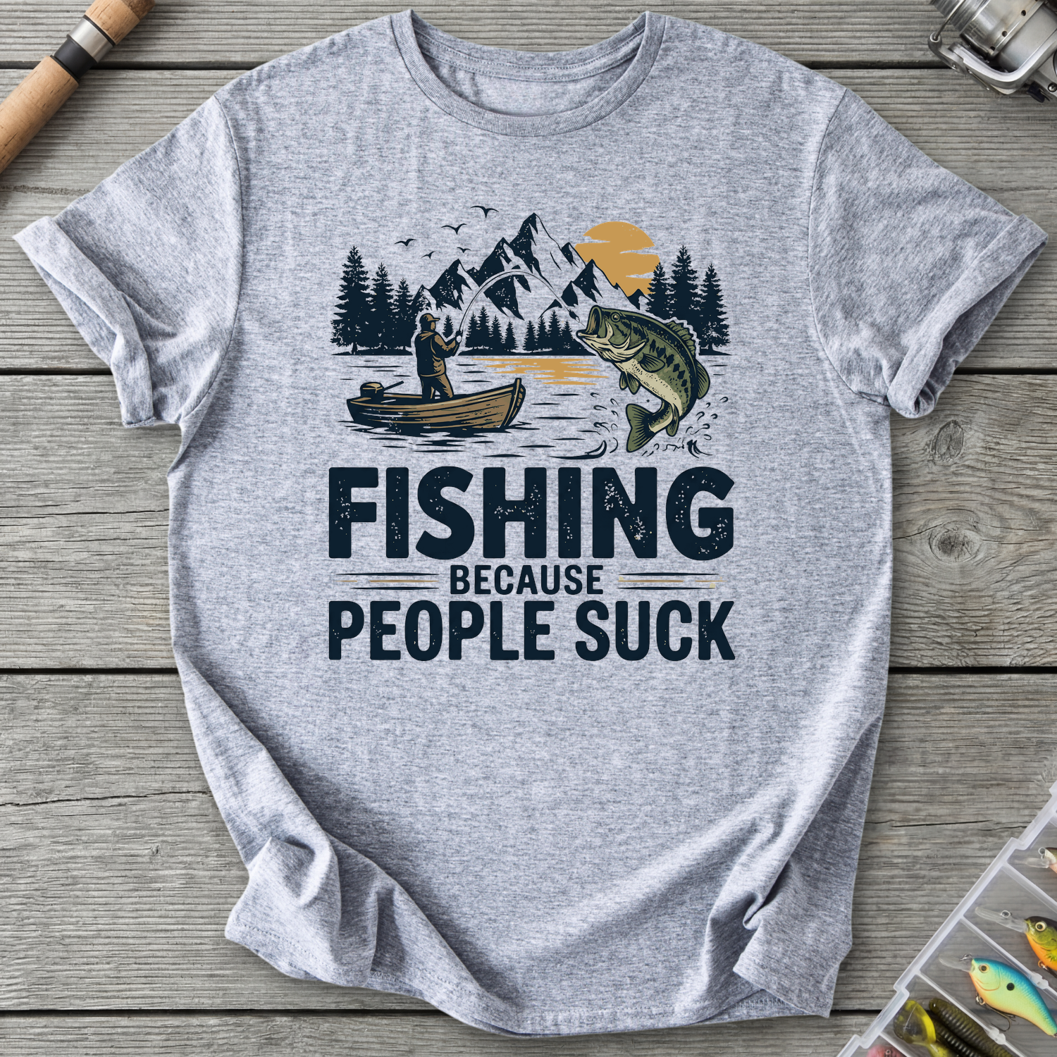 People SUCK T-Shirt in Sport Grey | River Giants Club
