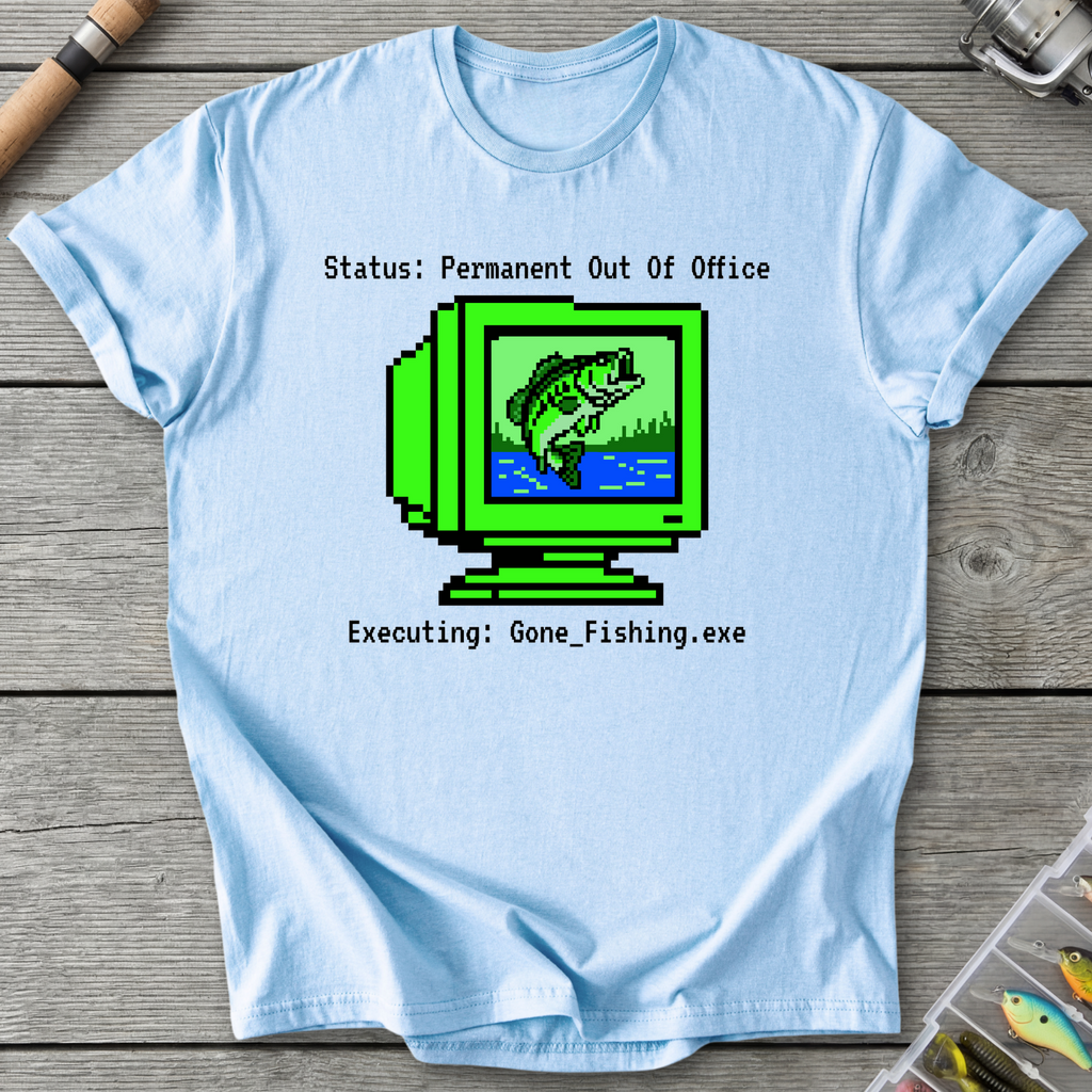 Permanently Fishing T-Shirt in Light Blue | River Giants Club