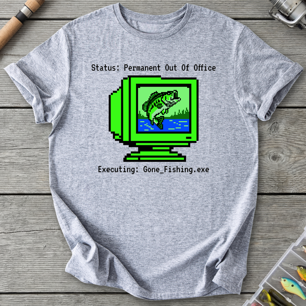 Permanently Fishing T-Shirt in Sport Grey | River Giants Club