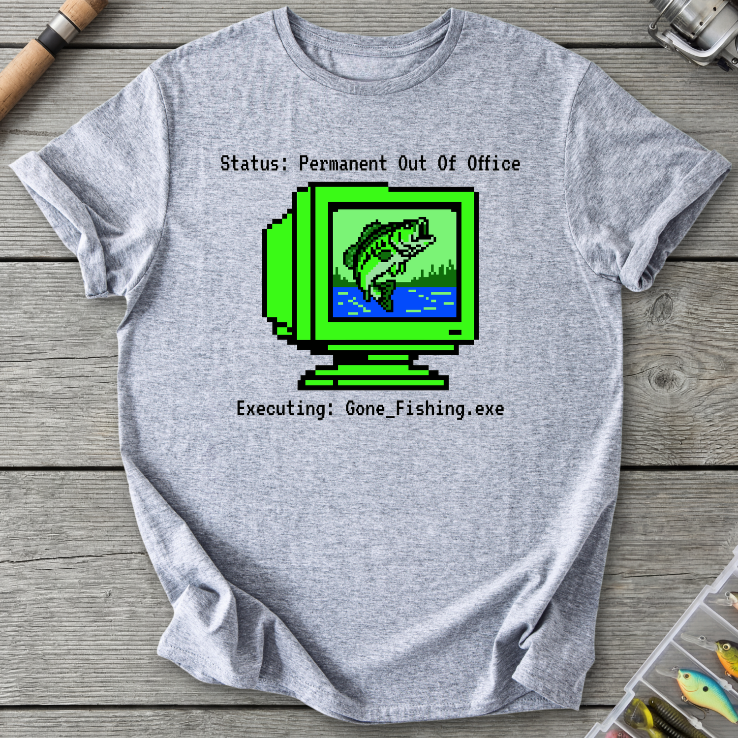 Permanently Fishing T-Shirt in Sport Grey | River Giants Club