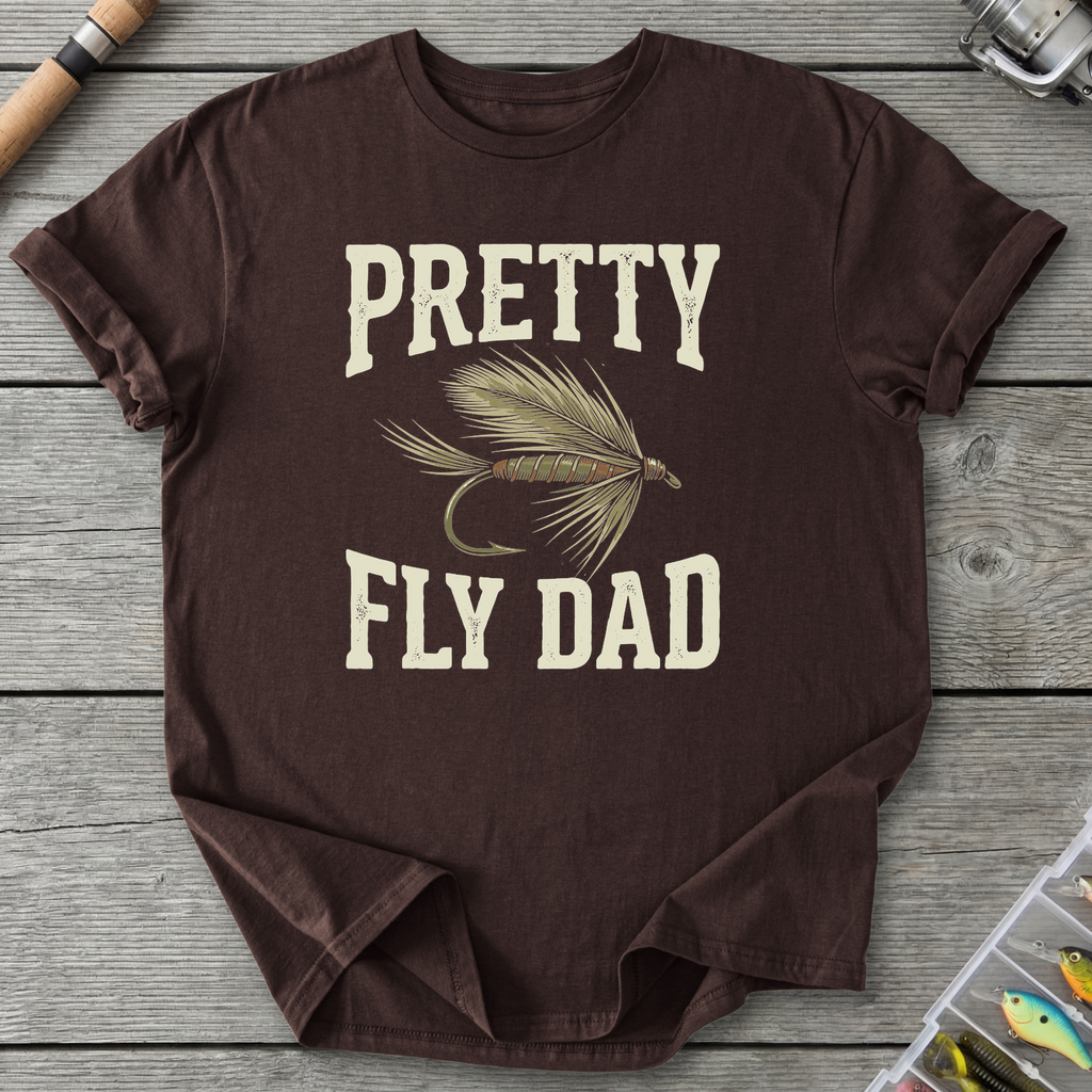 Pretty Fly Dad T-Shirt in Dark Chocolate | River Giants Club