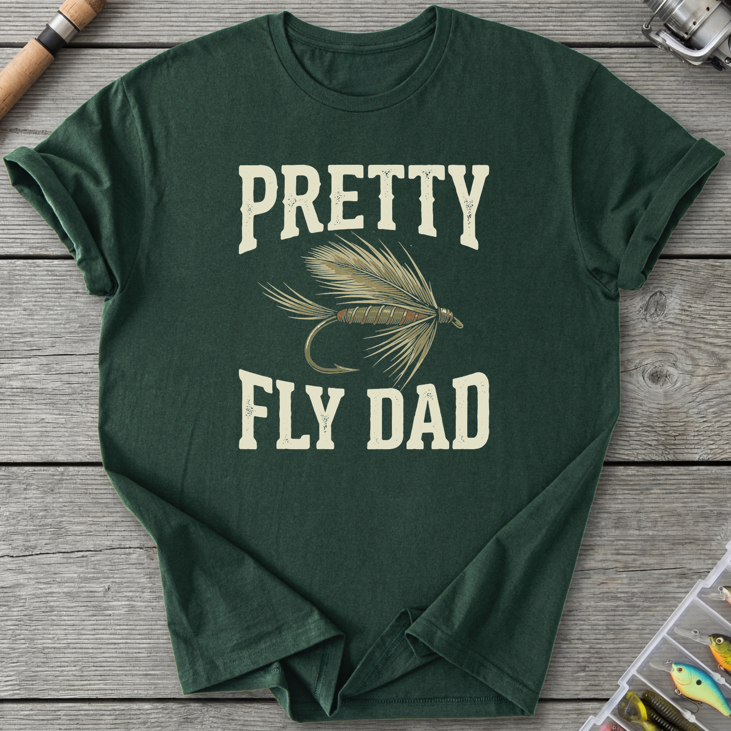 Pretty Fly Dad T-Shirt in Forest Green | River Giants Club